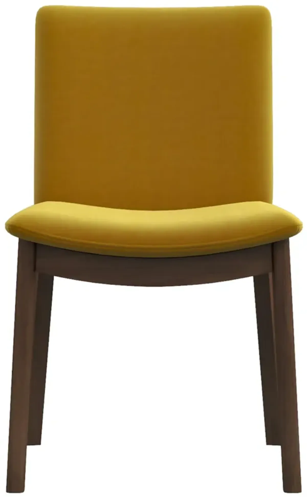 Virginia Dining Chair Dark Yellow Velvet Set of 2