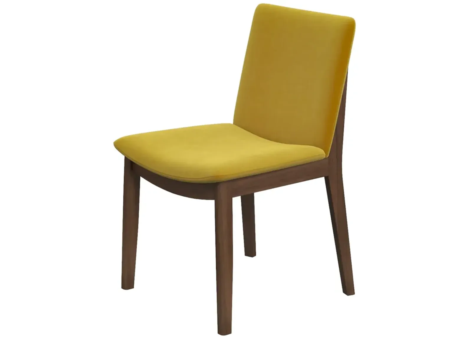 Virginia Dining Chair Dark Yellow Velvet Set of 2