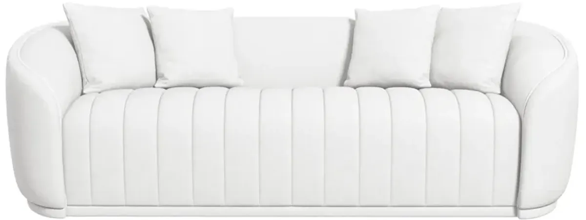 Thrive White Boucle Sofa