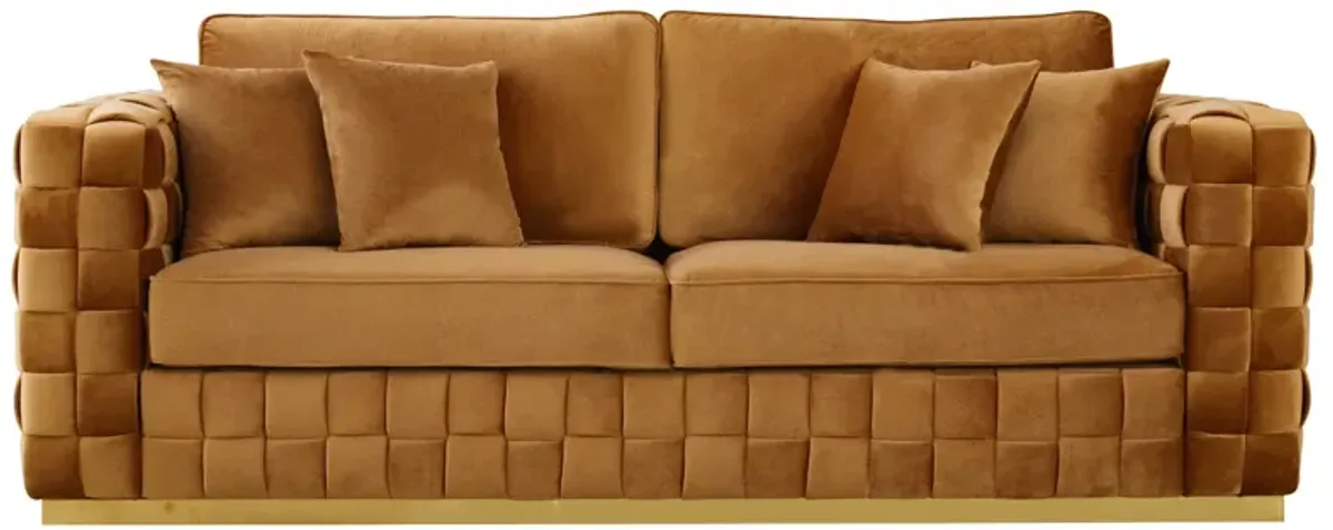 Jordan Mustard Yellow Velvet Sofa