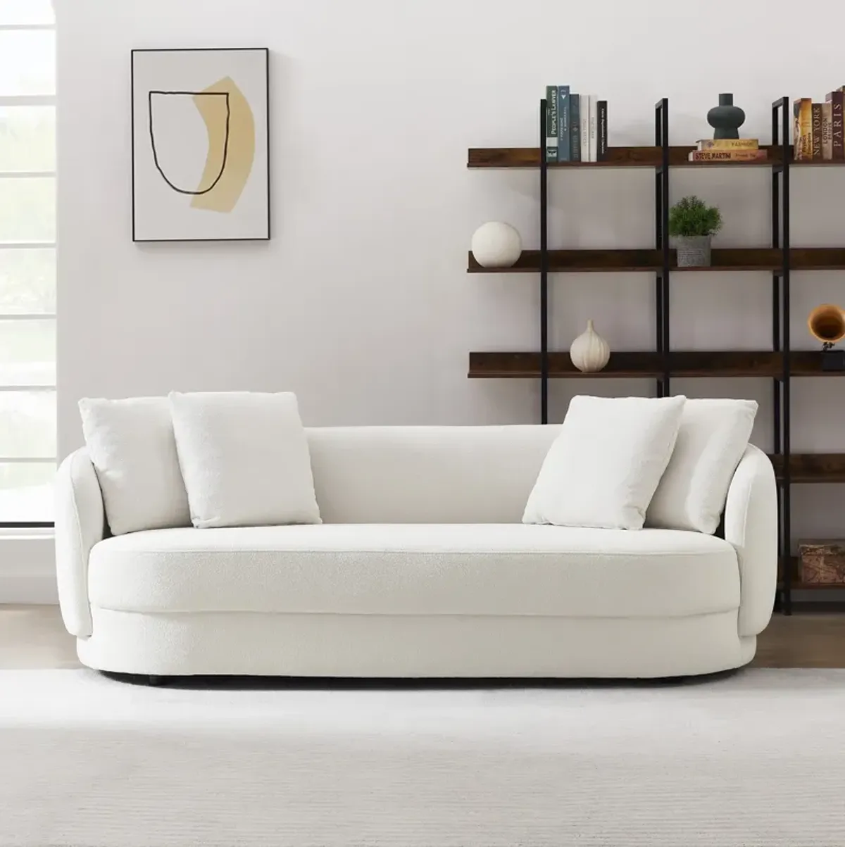 Perth Beige Boucle Sofa