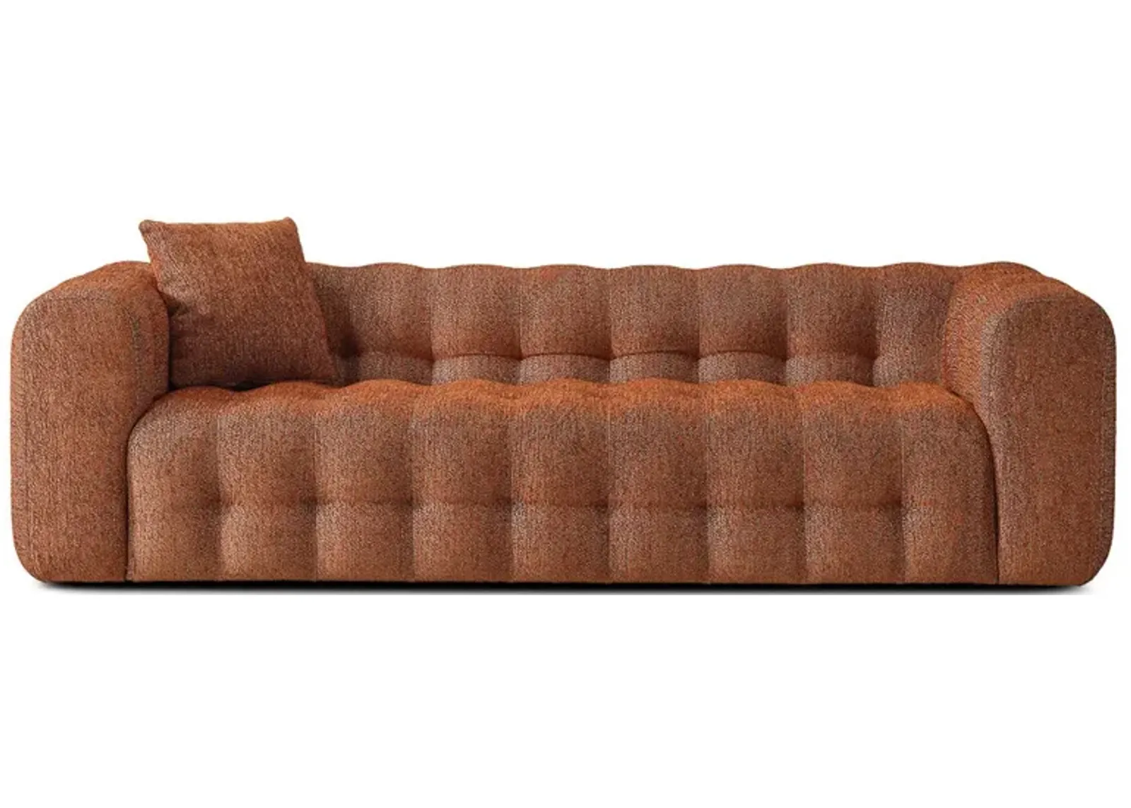 Marceille Modern Boucle Sofa in Burnt Orange