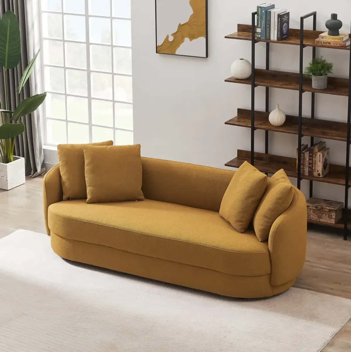 Perth Gold Boucle Sofa