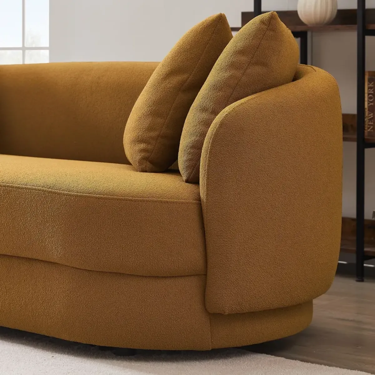 Perth Gold Boucle Sofa