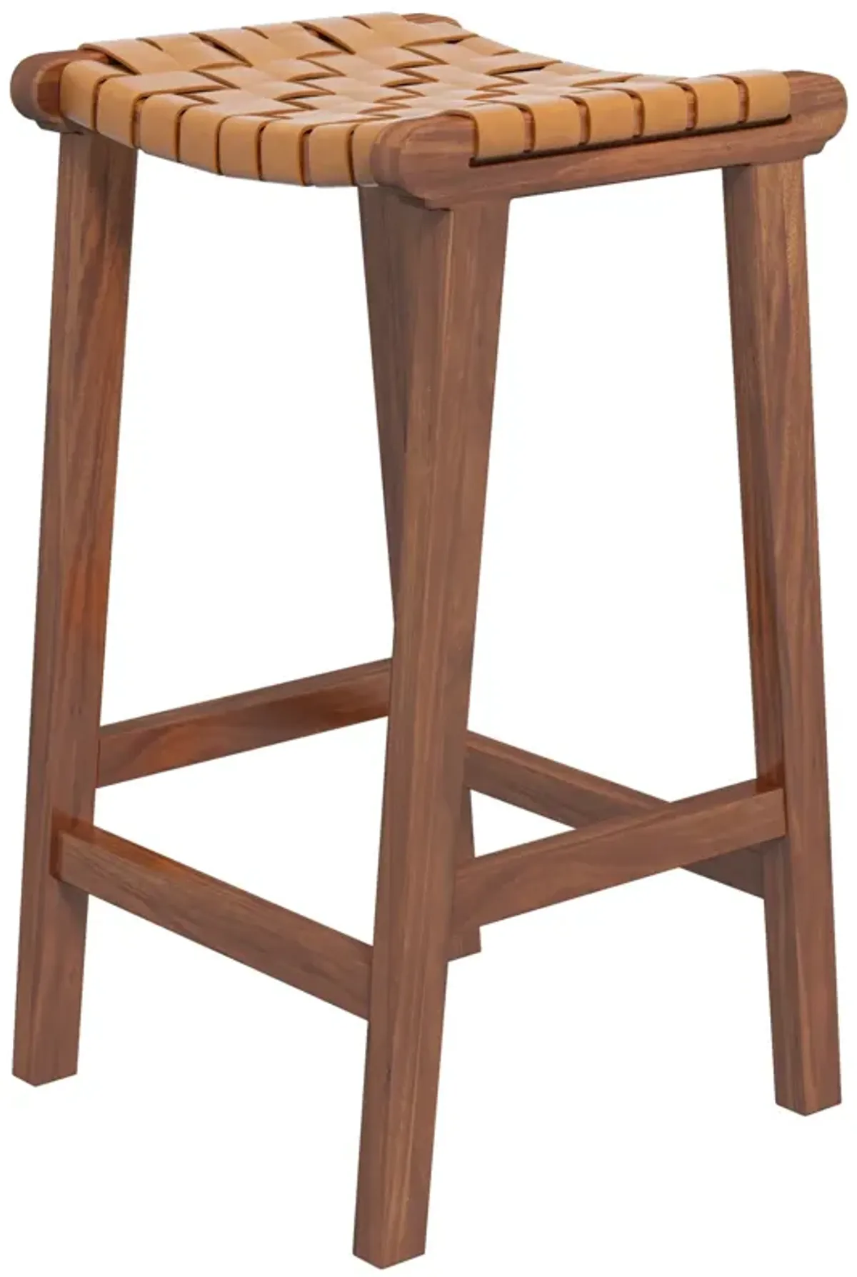 Andaman Tan Leather Bar Stool
