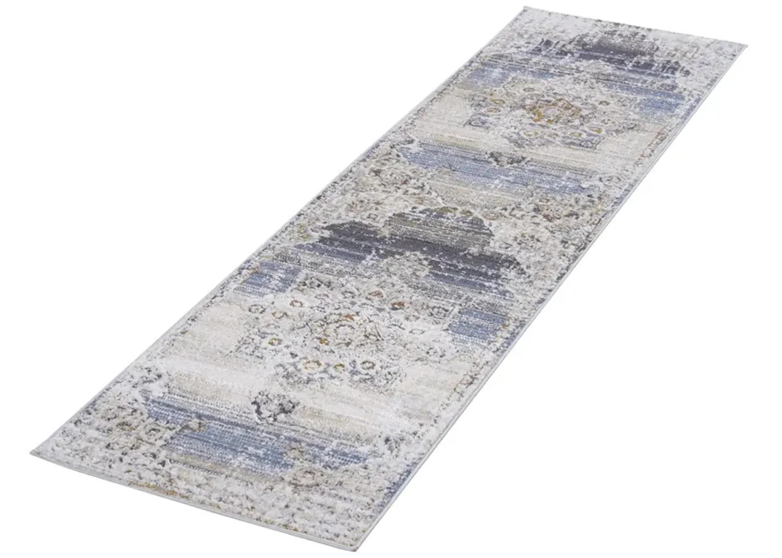 Payas Cream-Gold Runner Rug Size 2'2'' x 8'