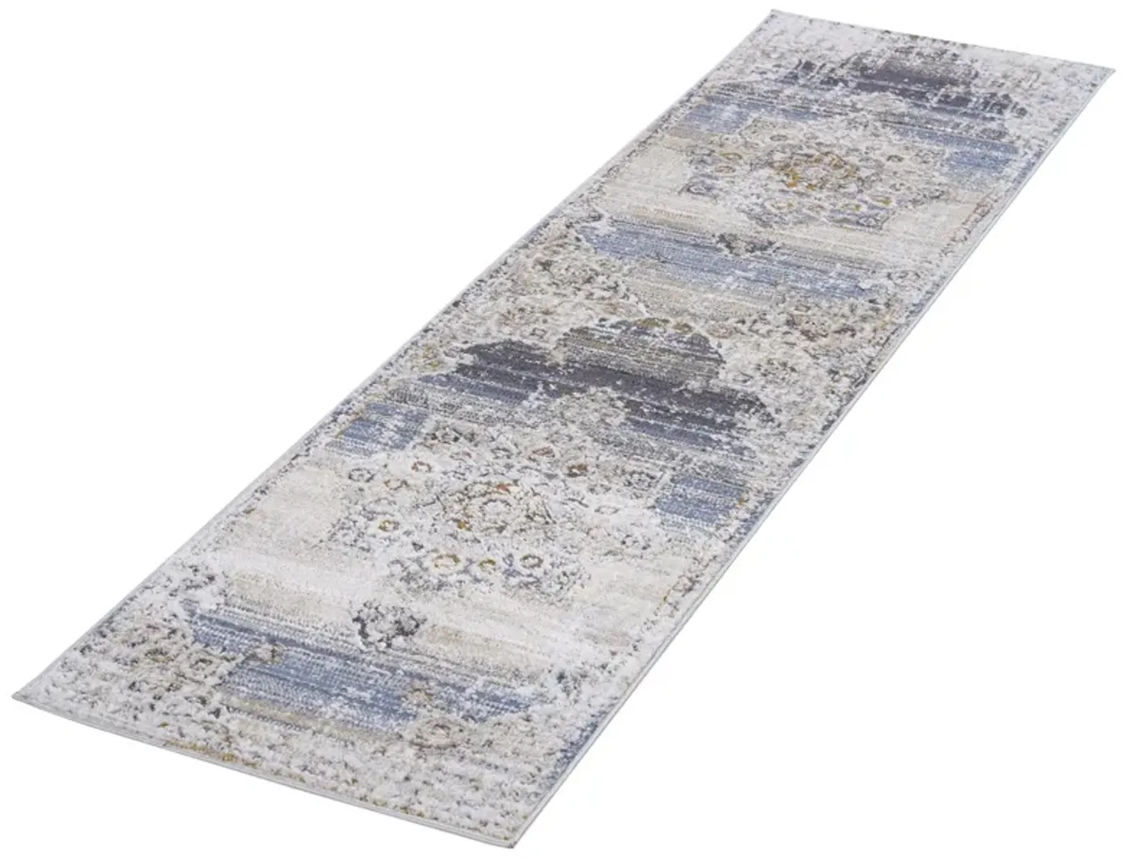 Payas Cream-Gold Runner Rug Size 2'2'' x 8'