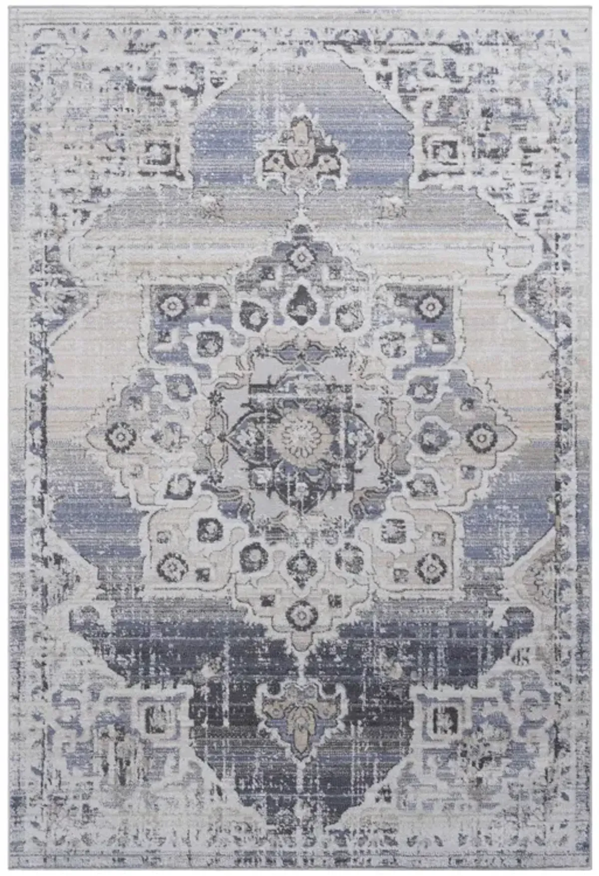 Payas Cream - Blue Rug Size 5'3'' x 7'6''