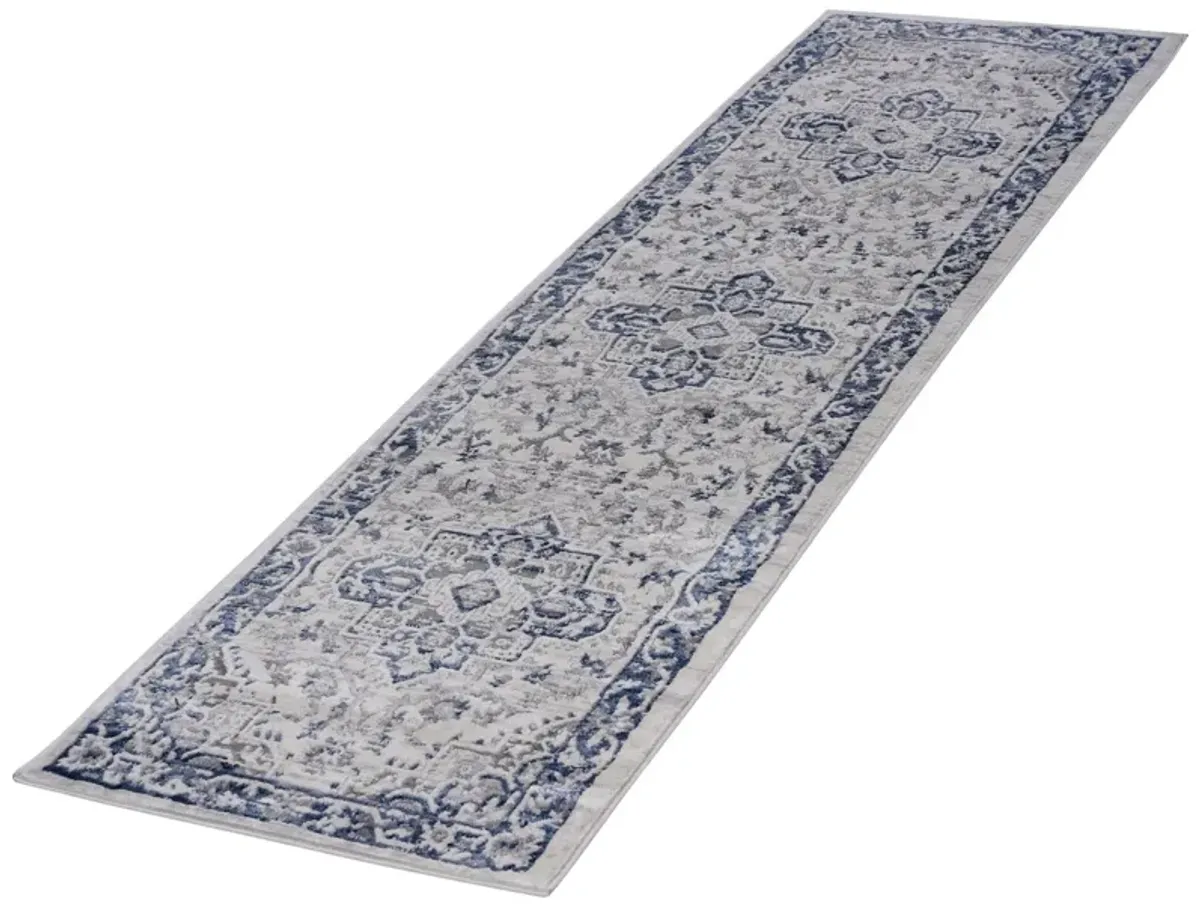 Marfi Blue-Grey Runner Rug 2'2'' x 8'