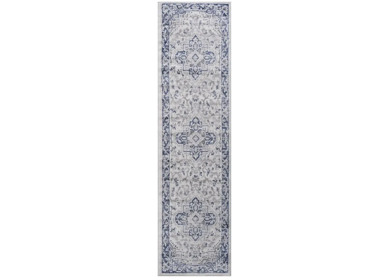 Marfi Blue-Grey Runner Rug 2'2'' x 8'