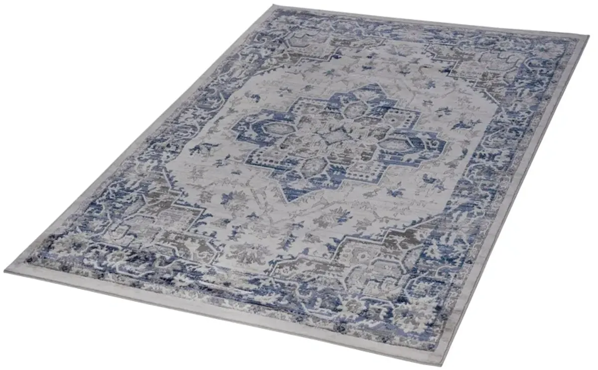 Marfi Blue - Grey Rug Size 5'3'' x 7'6''