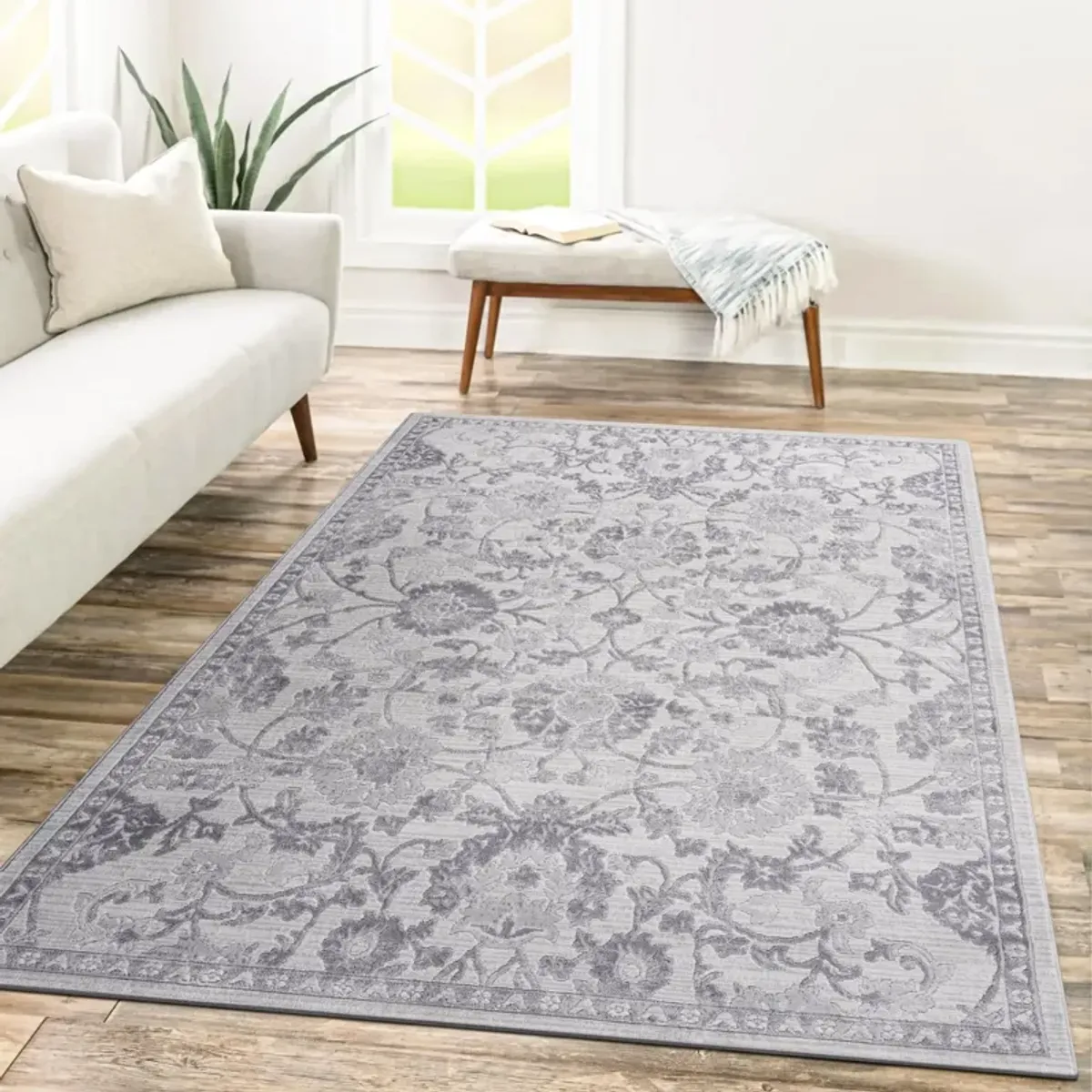 Marfi Grey - Silver Rug Size 5'3'' x 7'6''