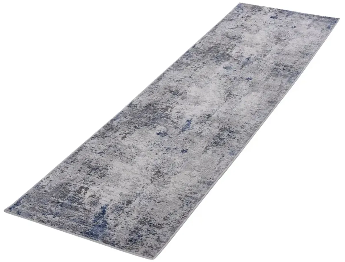 Marfi Silver-Blue Runner Rug Size 2'2'' x 8'