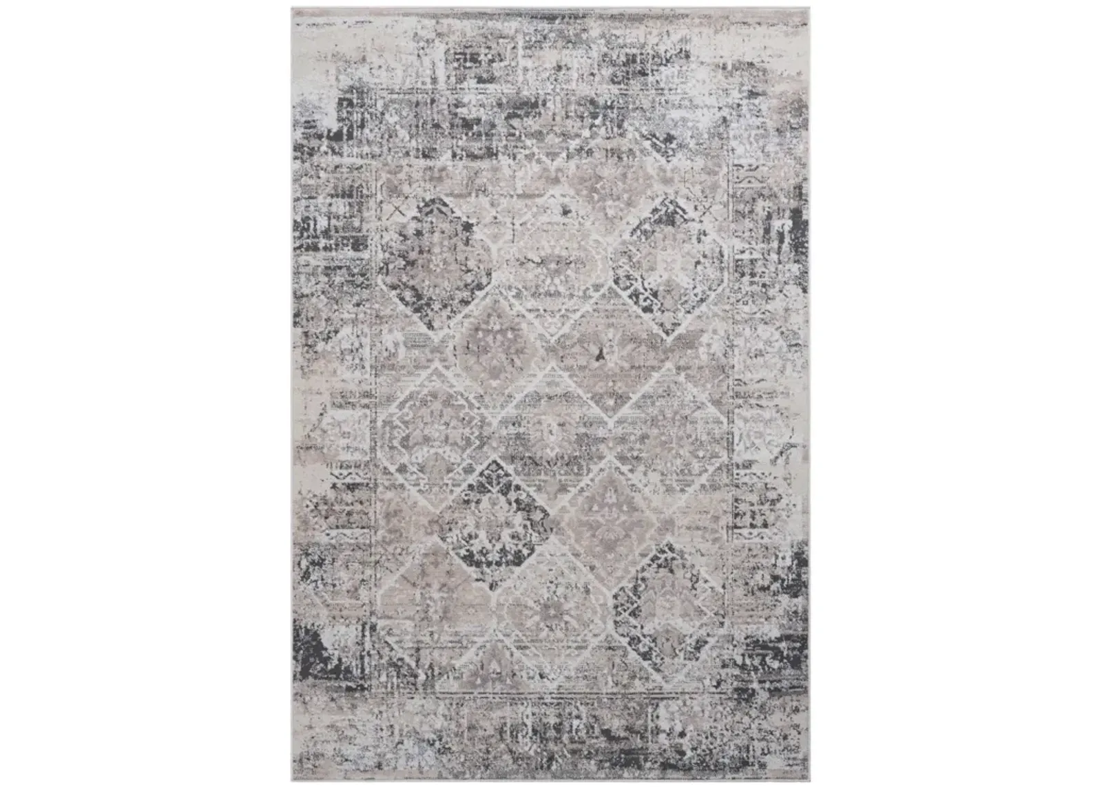 Payas Cream Anthracite Rug Size 7'9'' x 10'