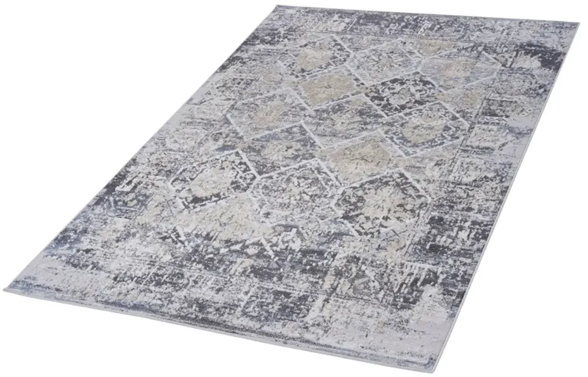 Payas Grey - Blue  Rug Size 6'7'' x 9'