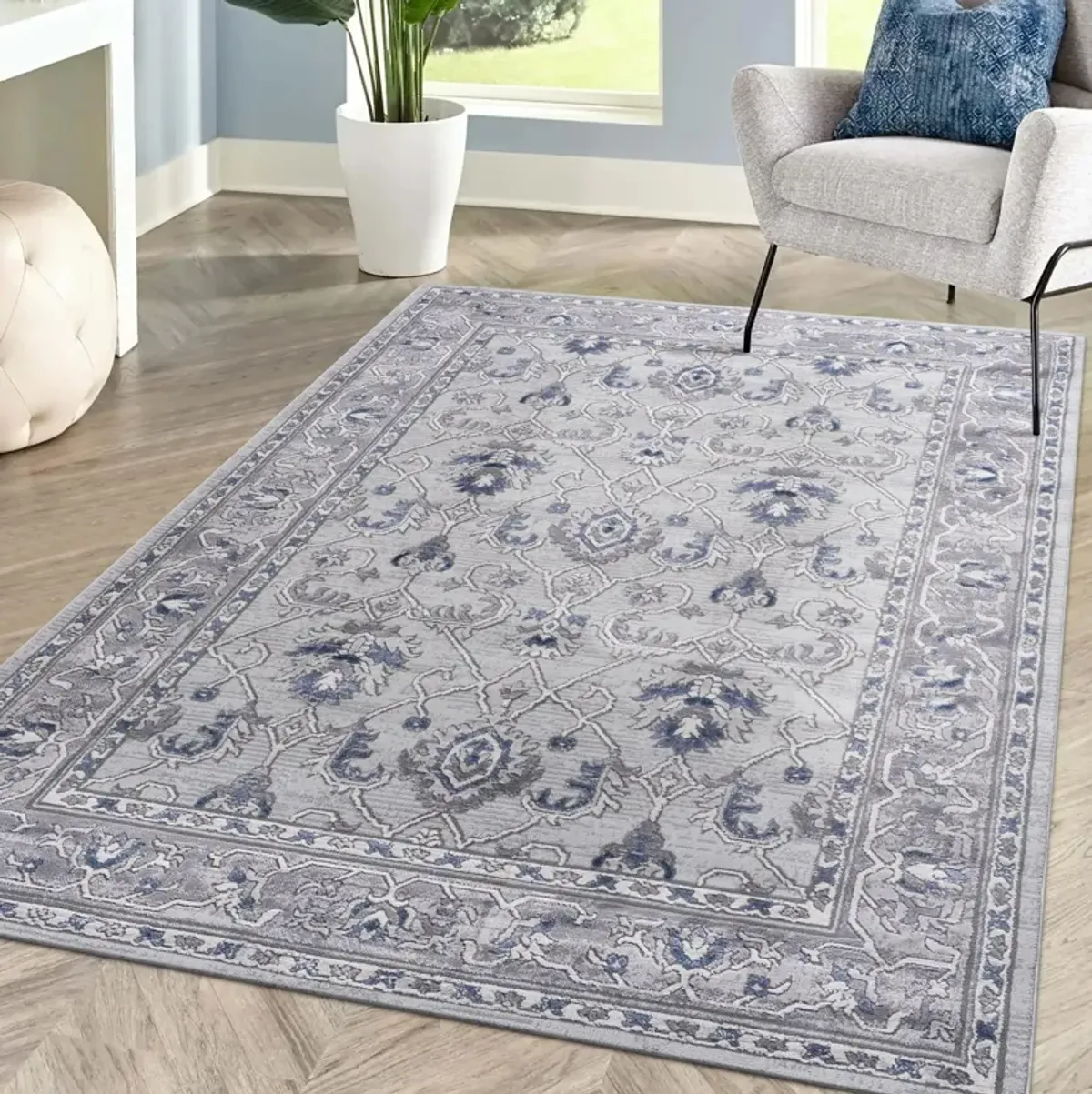 Marfi Grey - Blue Rug Size 7'9'' x 10'