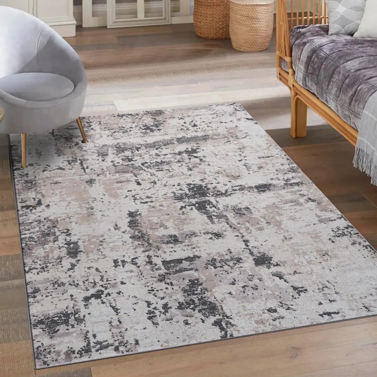 Payas Cream Brown Rug Size 5'3'' x 7'6"