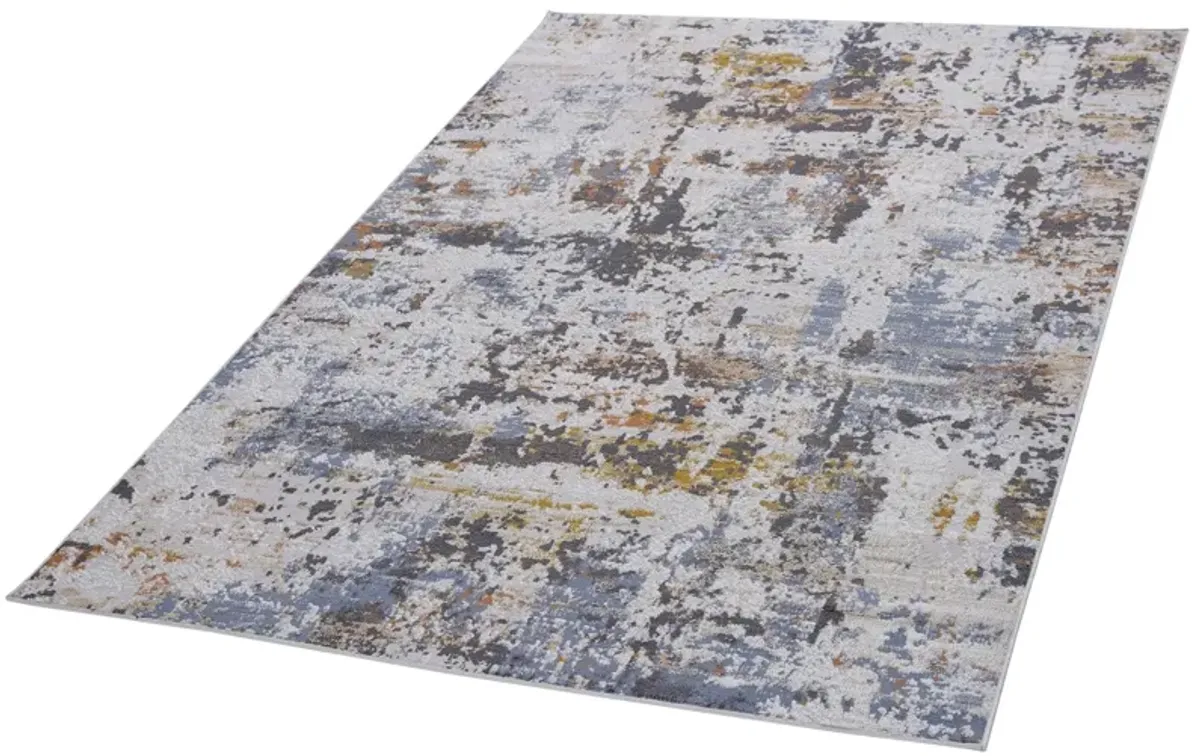 Payas Ivory - Blue Rug Size 5'3'' x 7'6"