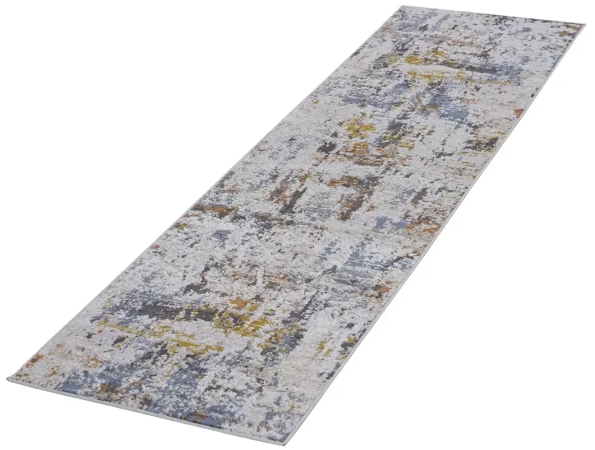 Payas Ivory - Blue Runner Rug Size 2'2'' x 8'