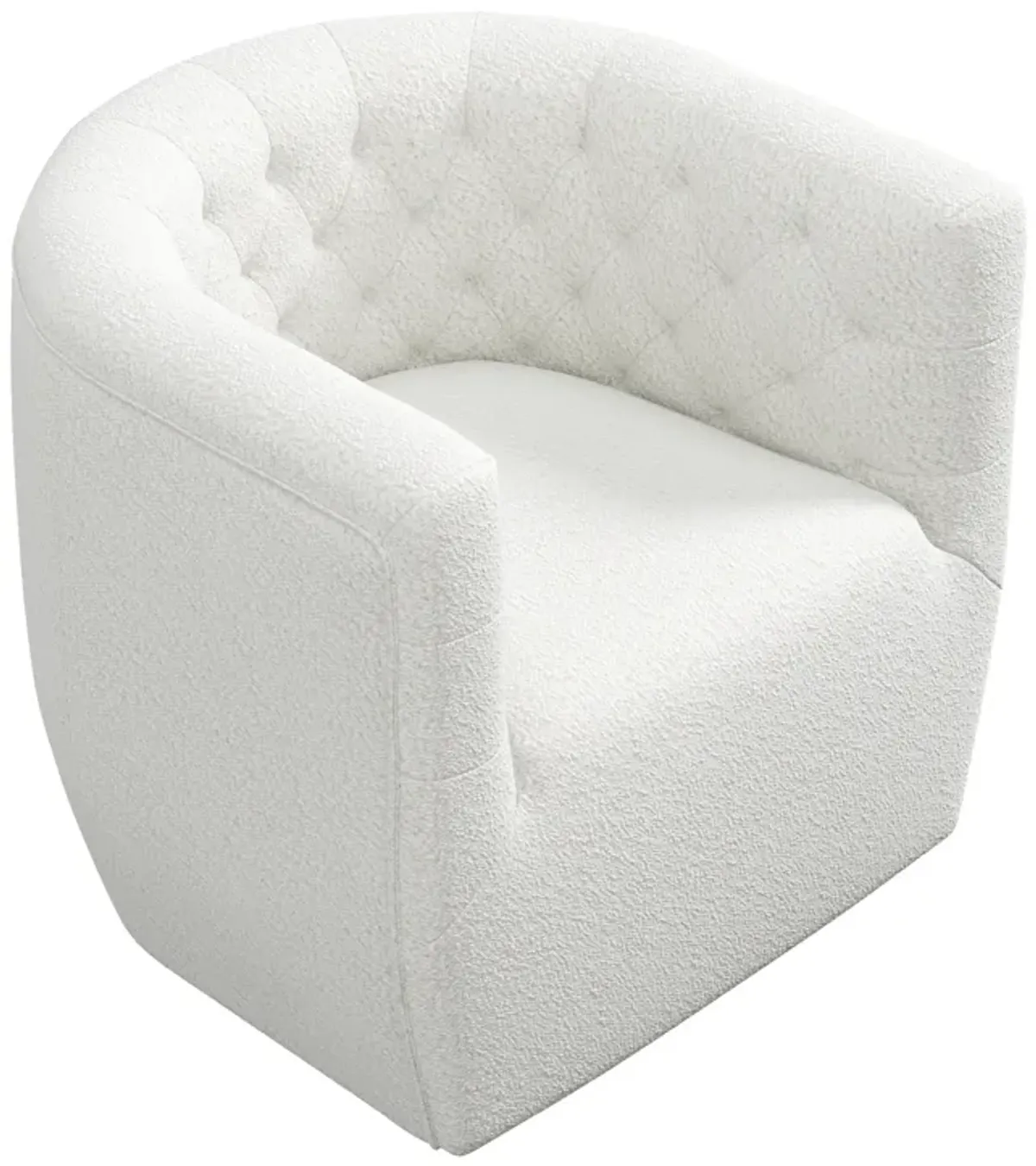 Lotte Cream Boucle Swivel Chair