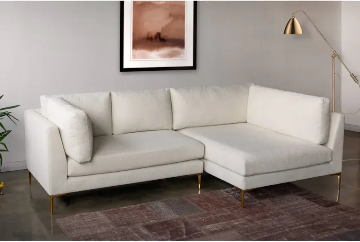 Chamberlain Beige Boucle Sectional Sofa Right Facing Chaise