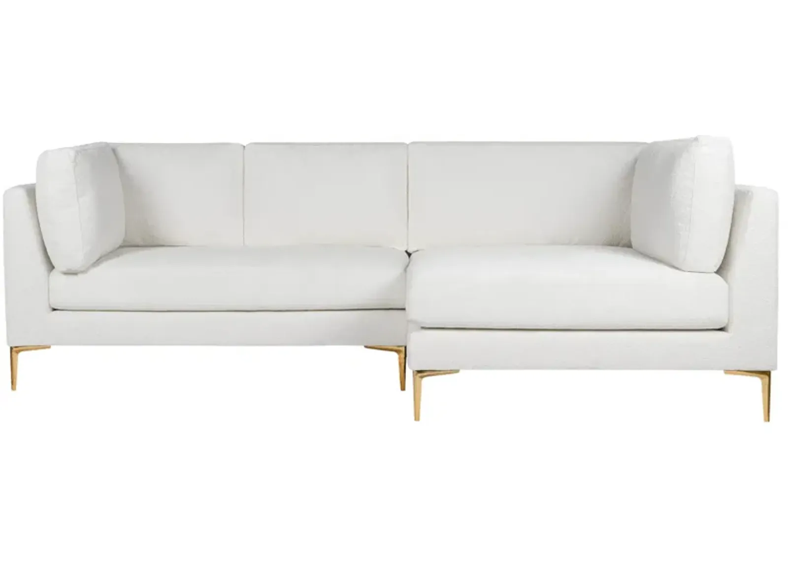 Chamberlain Beige Boucle Sectional Sofa Right Facing Chaise