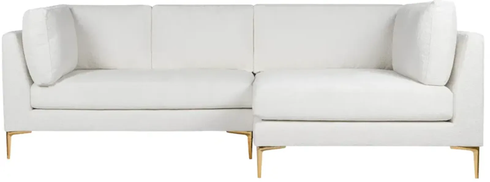 Chamberlain Beige Boucle Sectional Sofa Right Facing Chaise