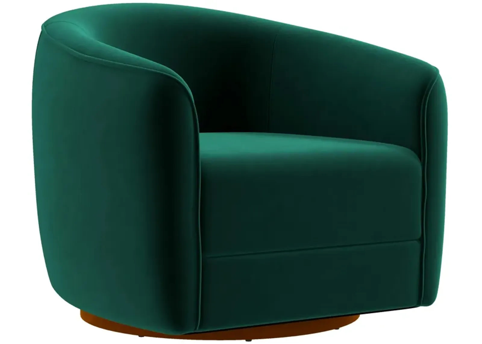 Spring Dark Green Velvet Swivel Chair