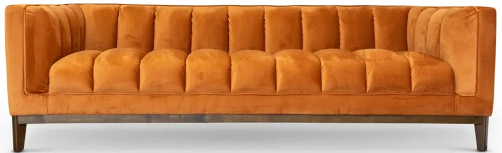 Jersey Orange Velvet Sofa