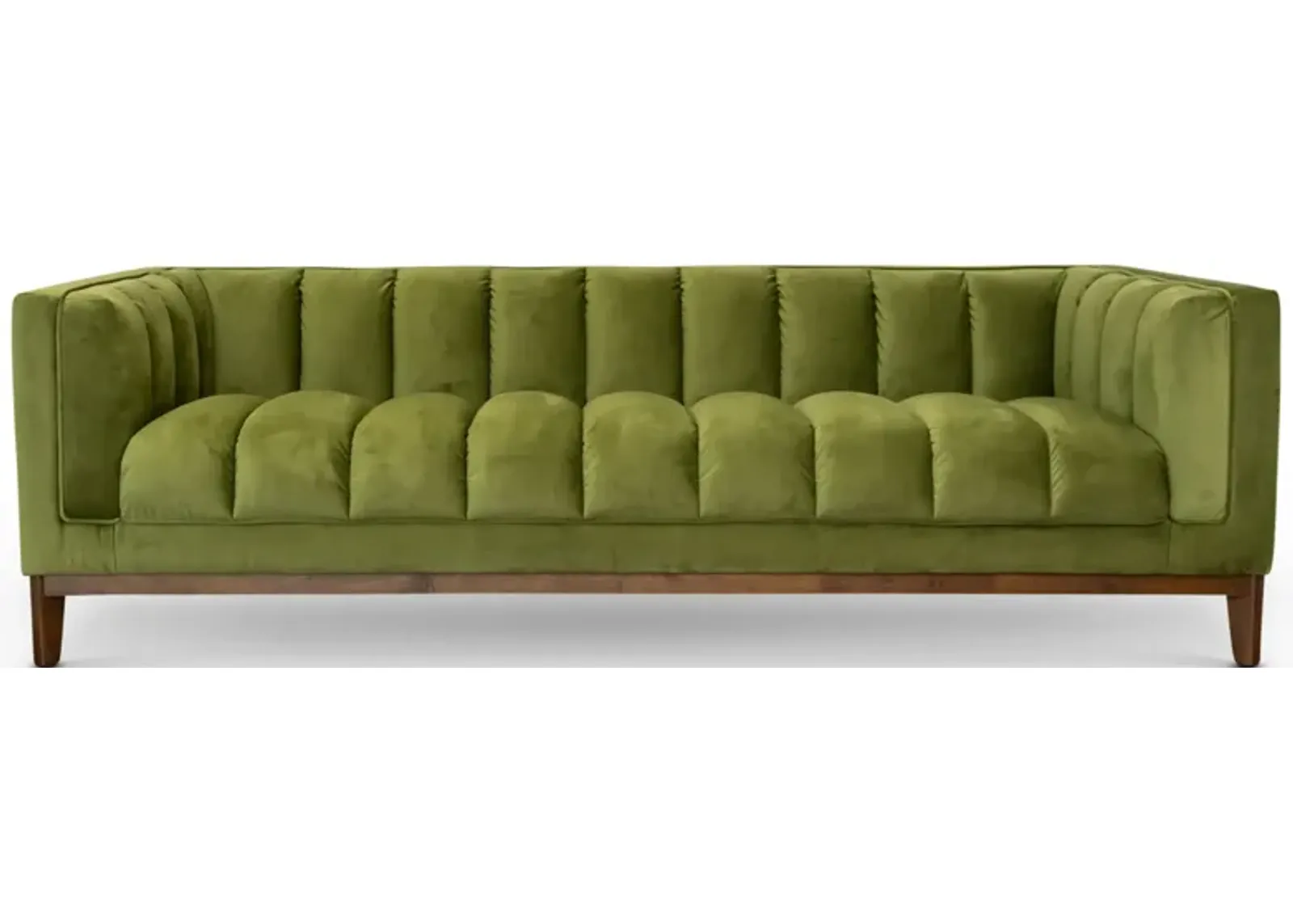 Jersey Olive Green Velvet Sofa