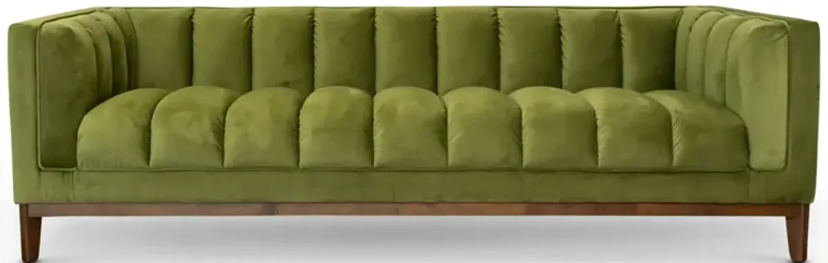 Jersey Olive Green Velvet Sofa