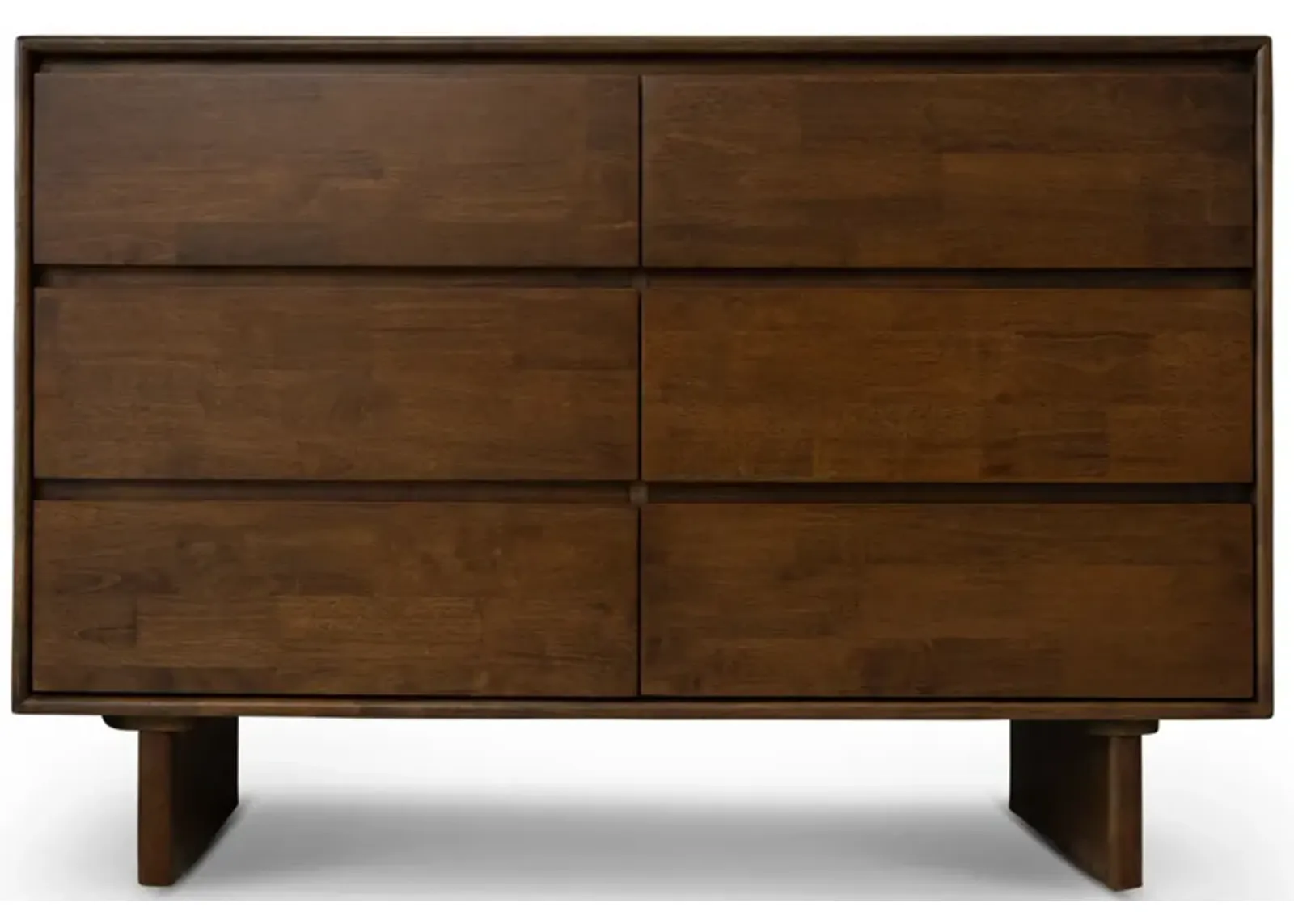 Hudson 6 Drawers Walnut Dresser