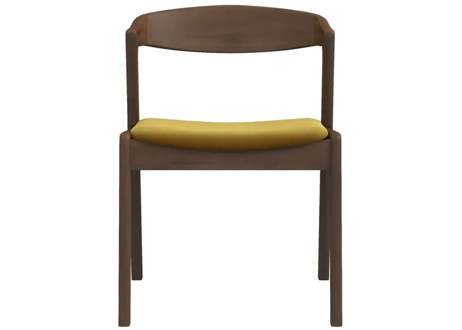 Reggie Dark Yellow Velvet Dining Chair Set of 2