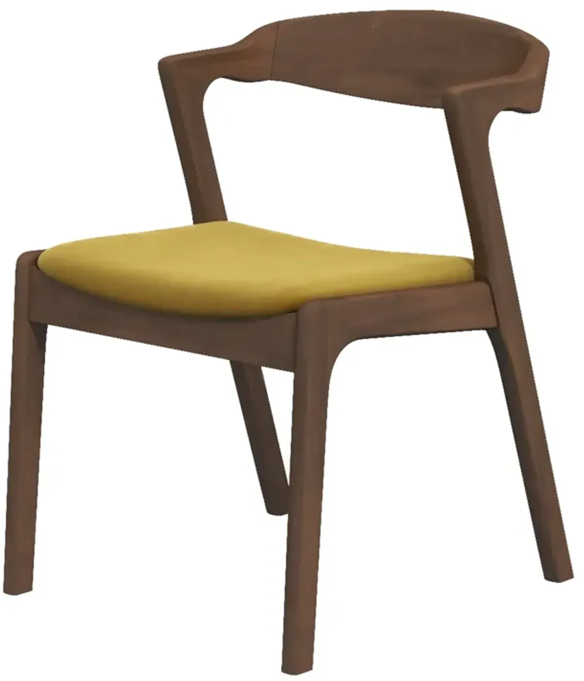 Reggie Dark Yellow Velvet Dining Chair Set of 2