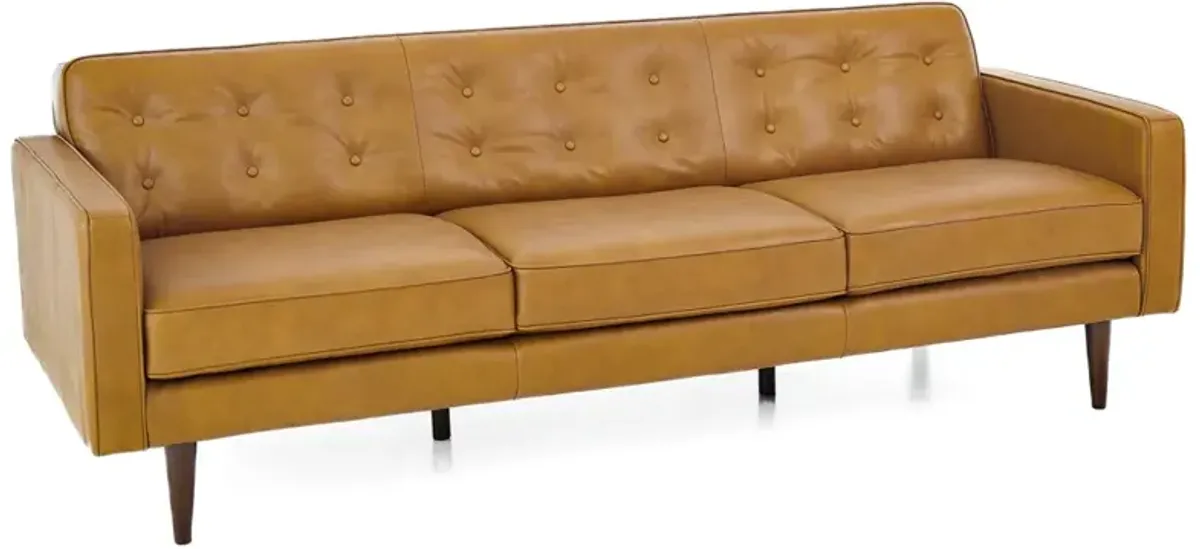 Broxton Tan Leather Sofa