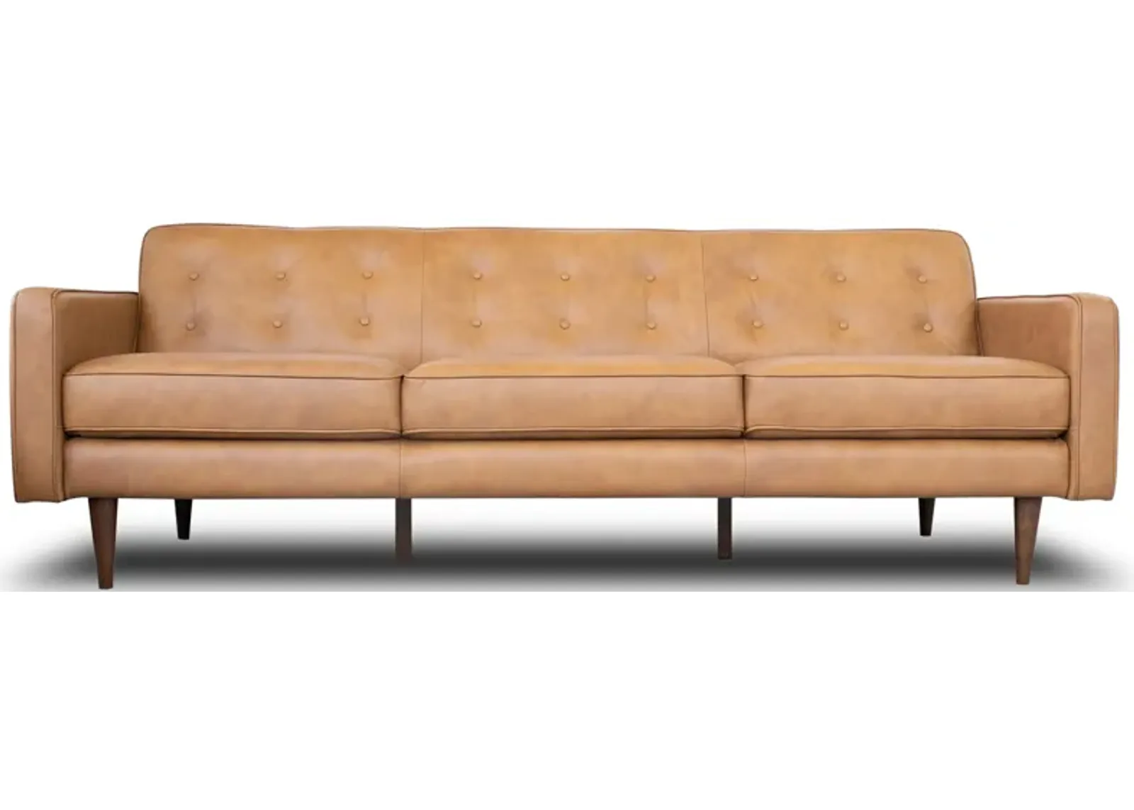 Broxton Tan Leather Sofa