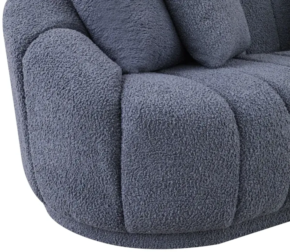 Forrester Dark Gray Boucle Sofa Modern Japandi Style Tight Back