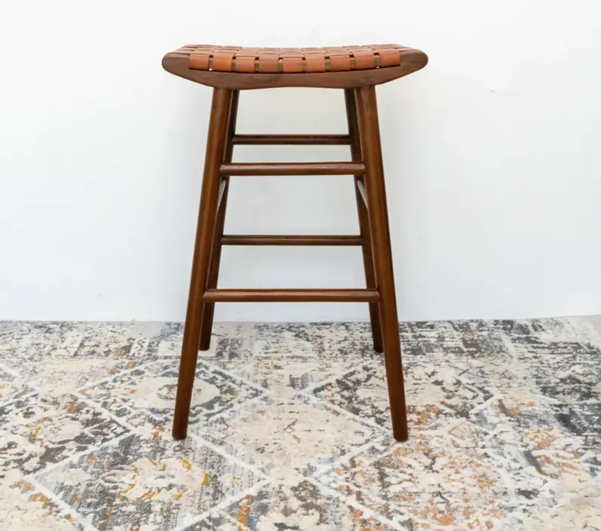 Janet Tan Leather Bar Stool