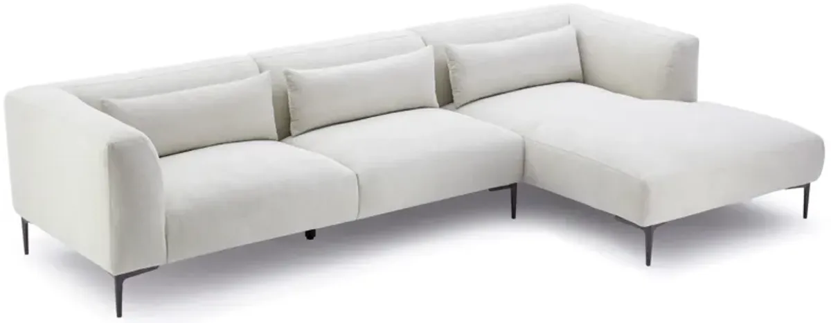 Savoy L-Shaped Right Sectional Sofa - Beige