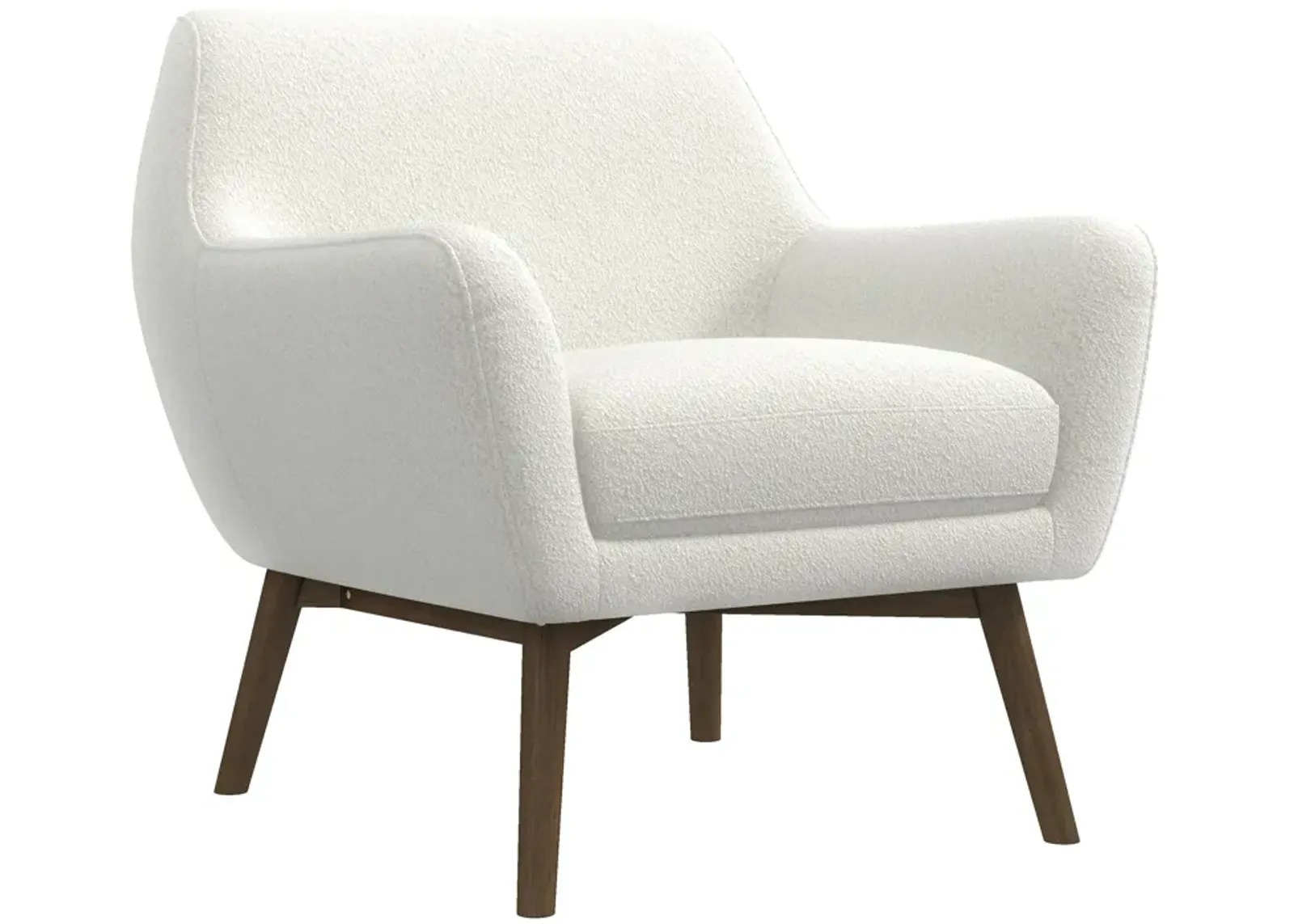 Penny White Boucle Lounge Chair