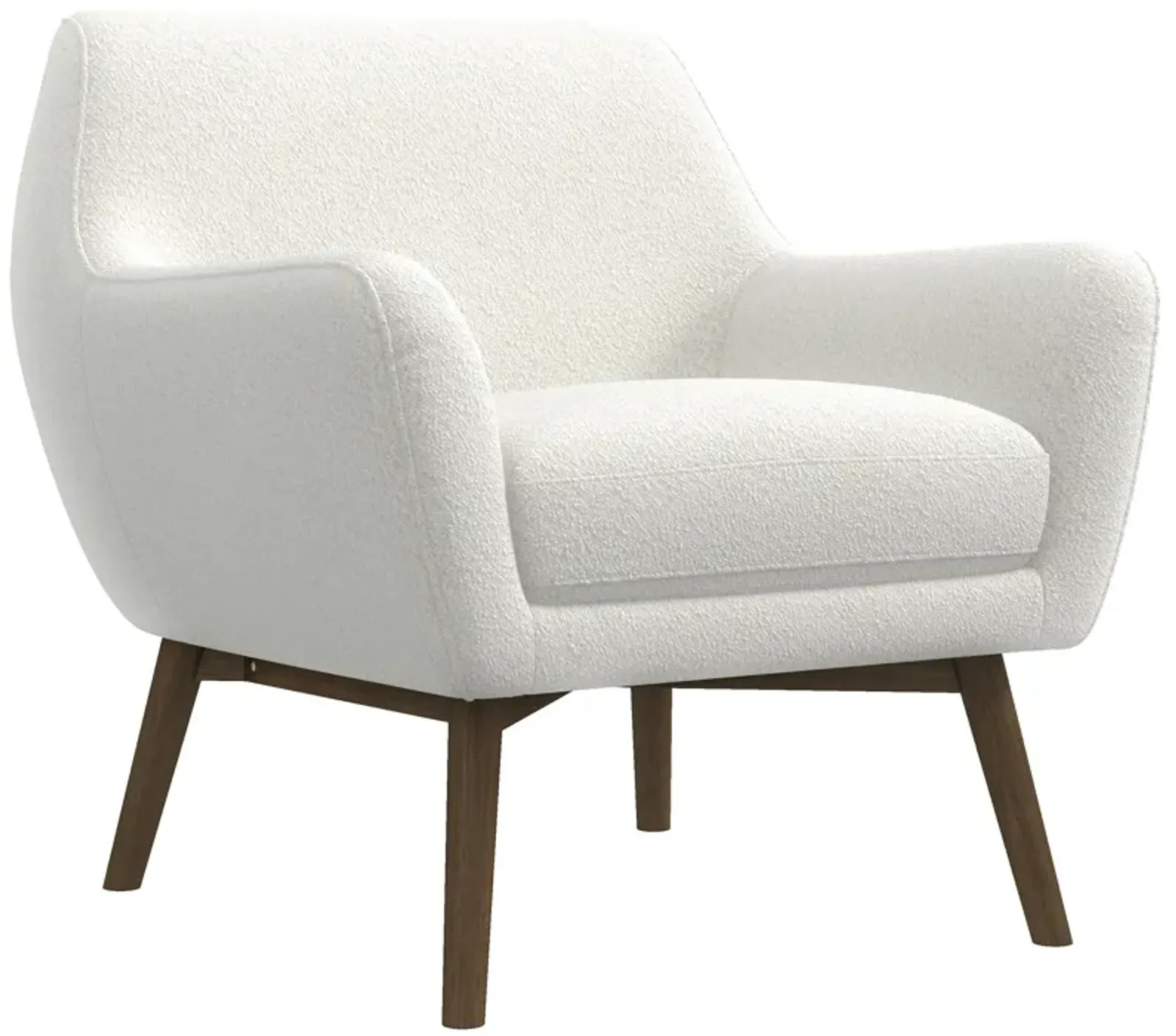 Penny White Boucle Lounge Chair