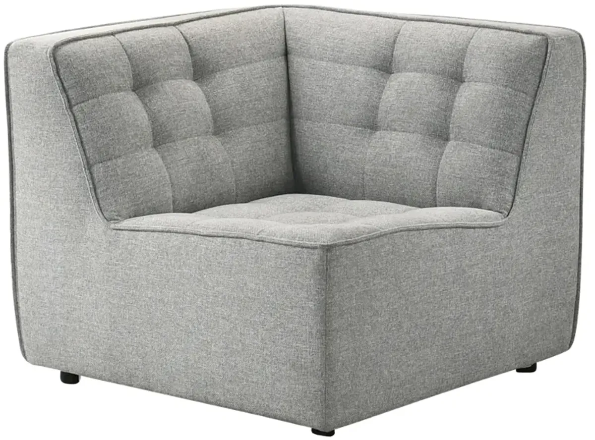 Linden Light Gray Linen Modular Corner Sofa