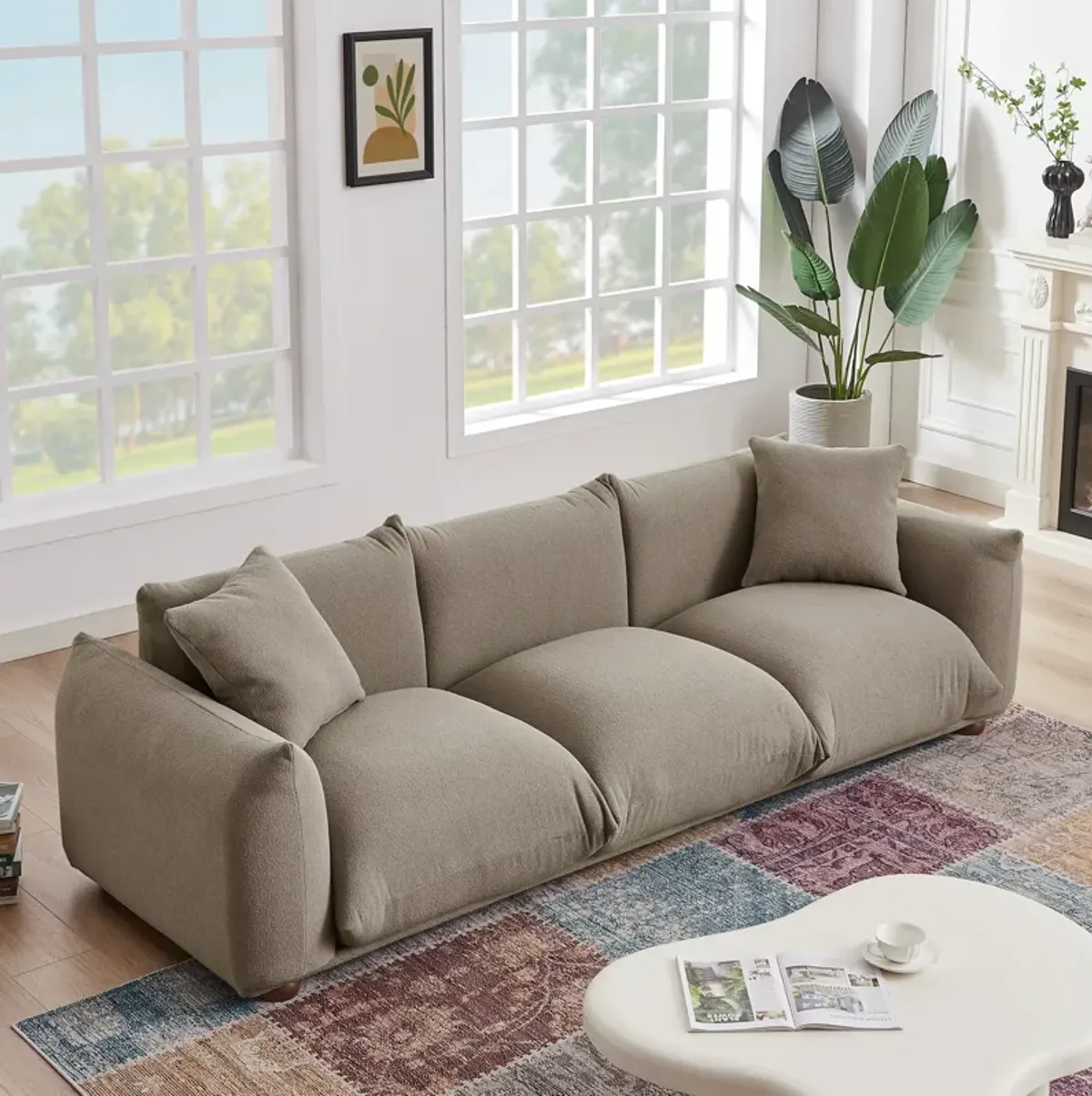 Archer Mocha Boucle Sofa