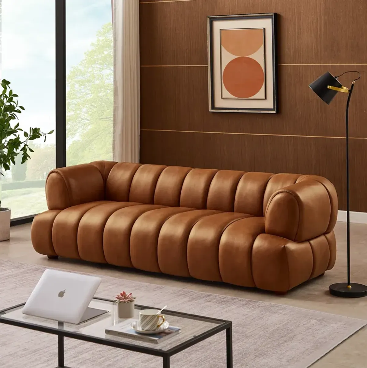 Rover Cognac Leather Sofa