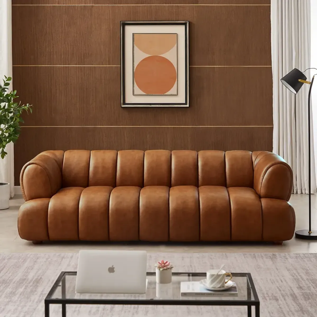 Rover Cognac Leather Sofa