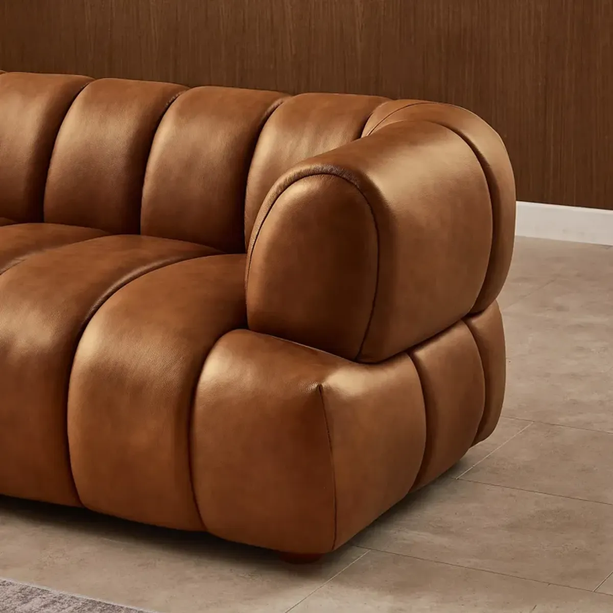 Rover Cognac Leather Sofa