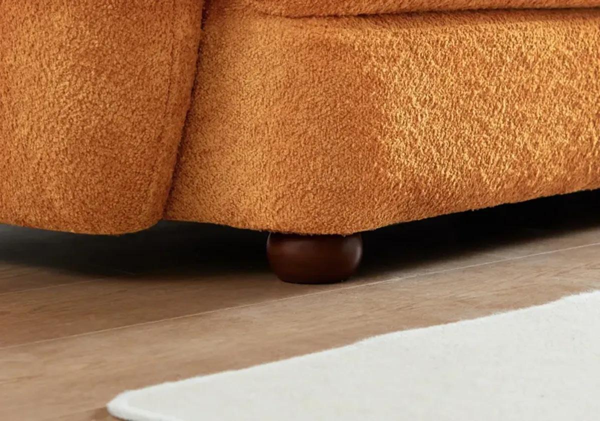 Virgil Burnt Orange Boucle Sofa