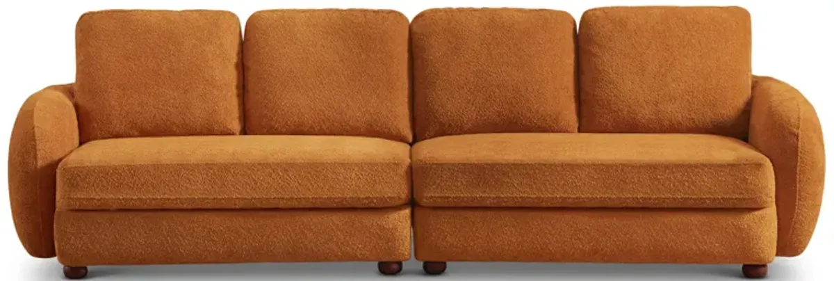 Virgil Burnt Orange Boucle Sofa