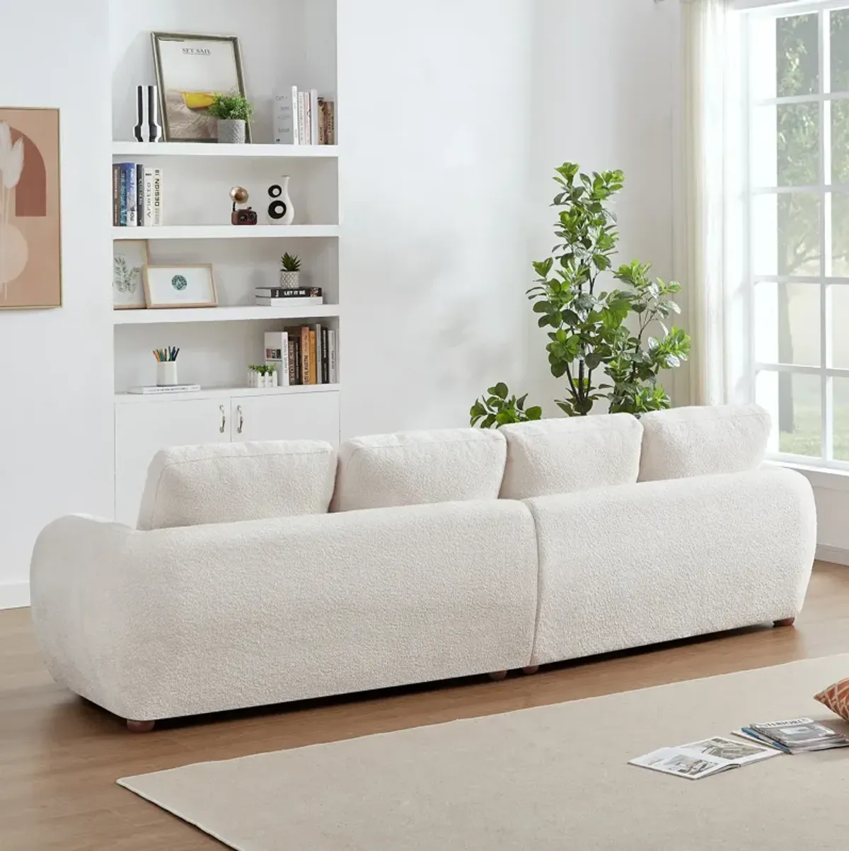 Virgil Cream Boucle Large Sofa