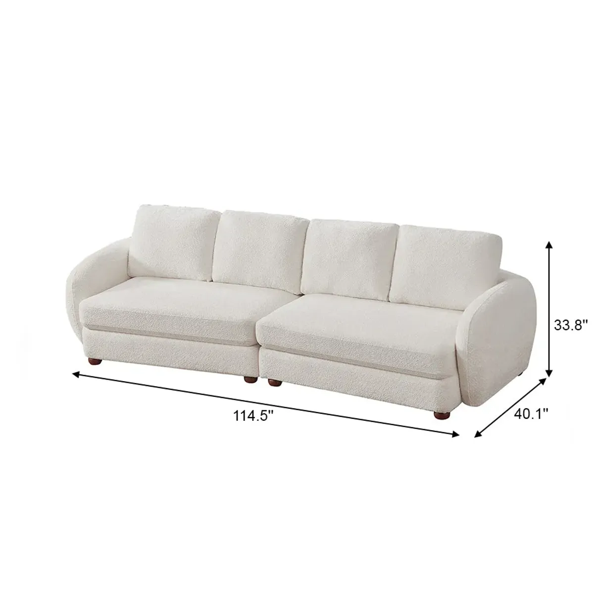 Virgil Cream Boucle Large Sofa